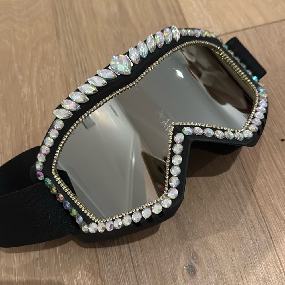 Burning Man Goggles Handmade Crystals Protective UV